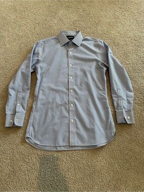 Bonobos Men's Blue Stripe Non-Iron Dress Shirt
